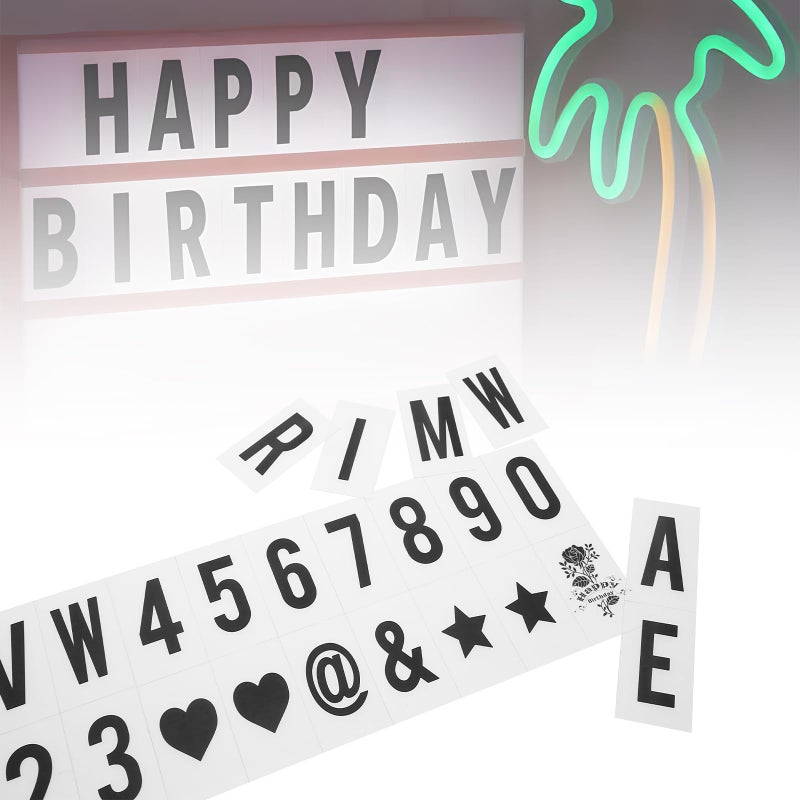 Micro Trader 104 Black Thin Letters Number Symbols Compatible with A3 A4 A5 Cinematic Lightbox - Image 3